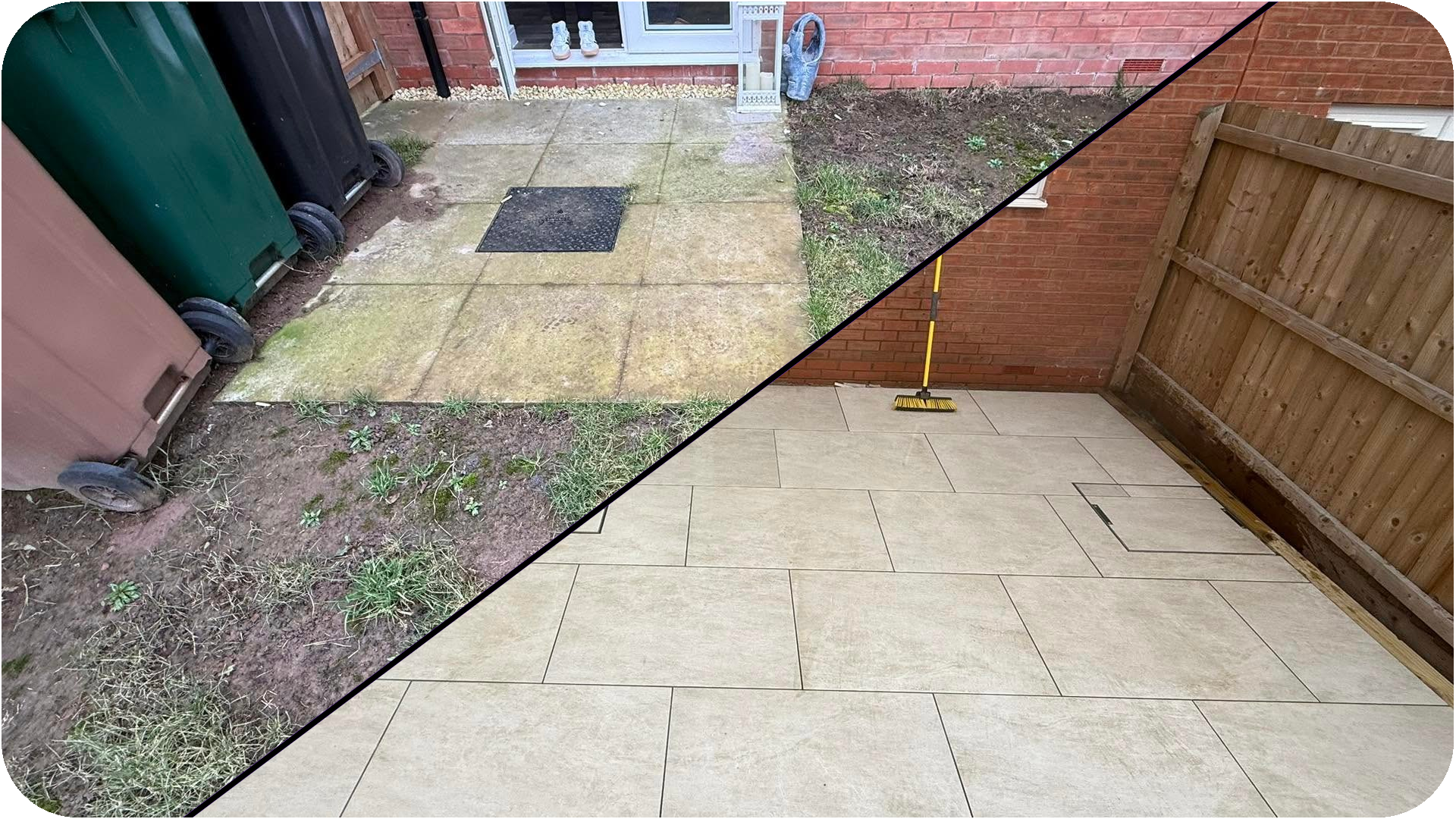 Before and after comparison